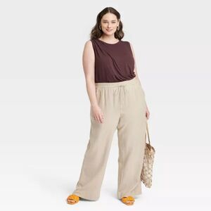 🆕🩱a new day Drape Front Bodysuit, Cream, Sz L